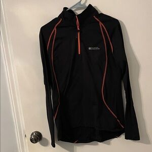 Black and Orange Quarter-Zip Pullover